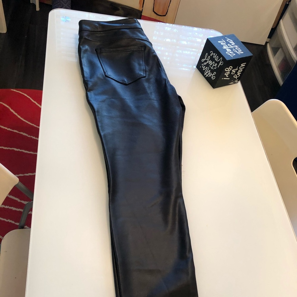 Faux leather pants